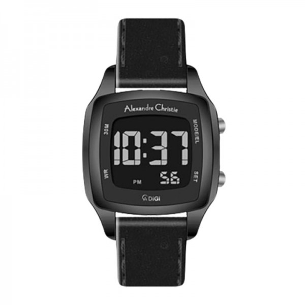 Alexandre Christie AC 9355 Full Black Leather LHLIPBA AC DIGI